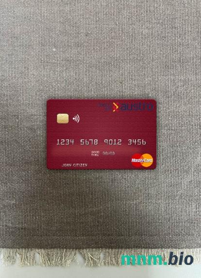Ecuador Banco del Austro wygląd zdjęcia mastercard skan PSD + zdjęcie